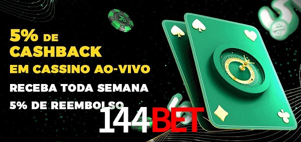 Promoções do cassino ao Vivo 144bet